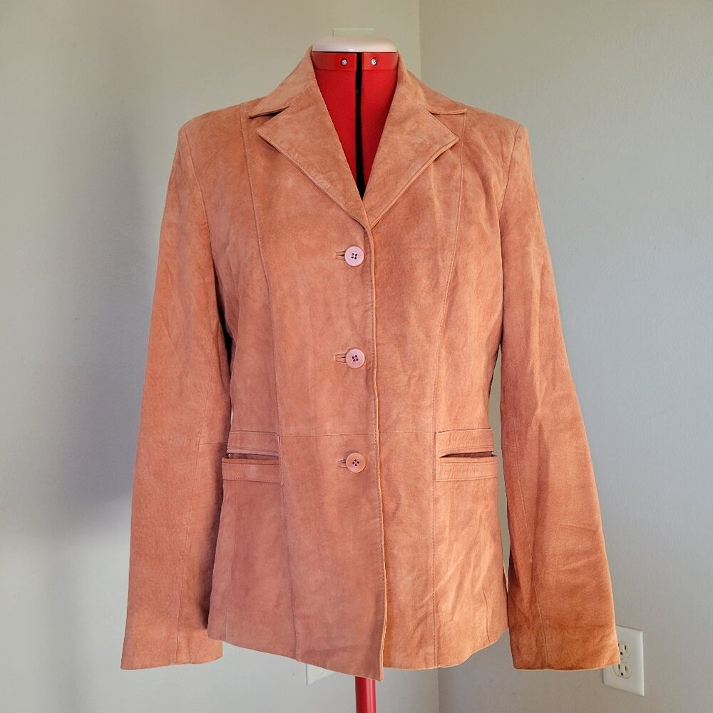 S / Blazer / Liz Claiborne / Coral / Genuine Suede